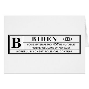 Etiqueta de advertencia de Joe Biden