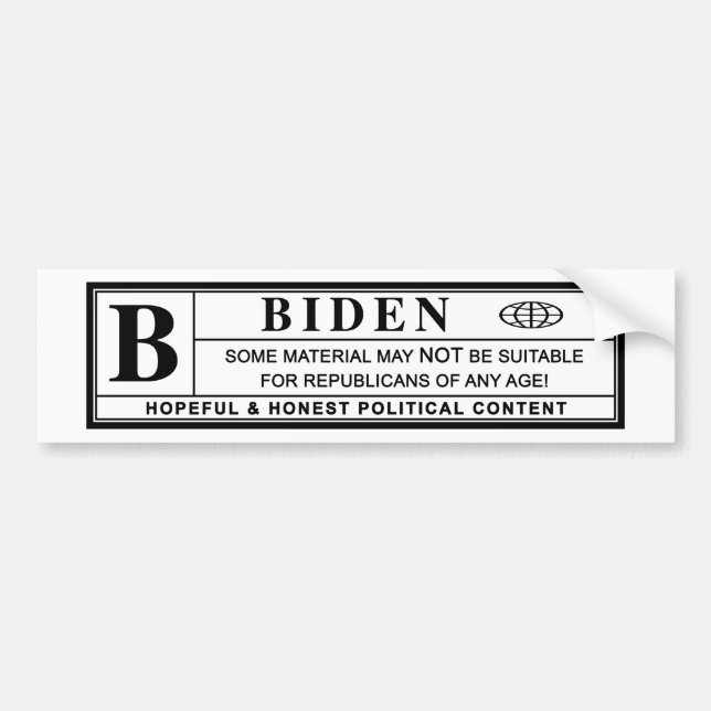 Etiqueta de advertencia de Joe Biden (Frente)
