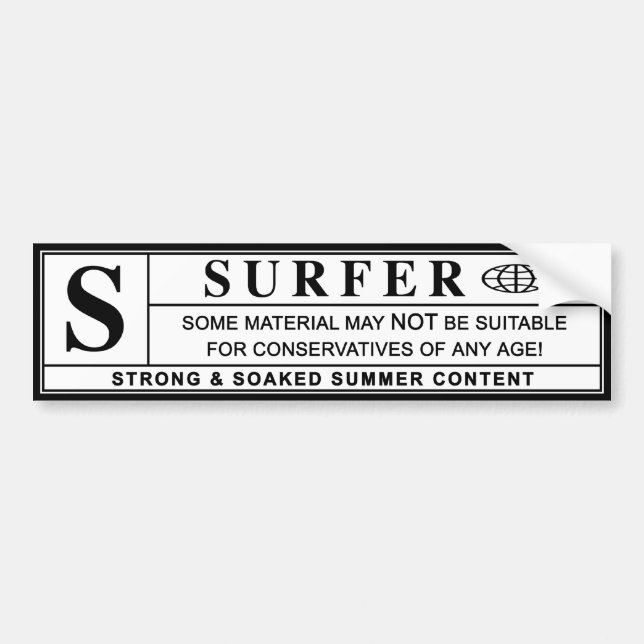 etiqueta de advertencia para surfistas (Frente)