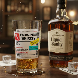 Etiqueta de advertencia personalizada de whisky de