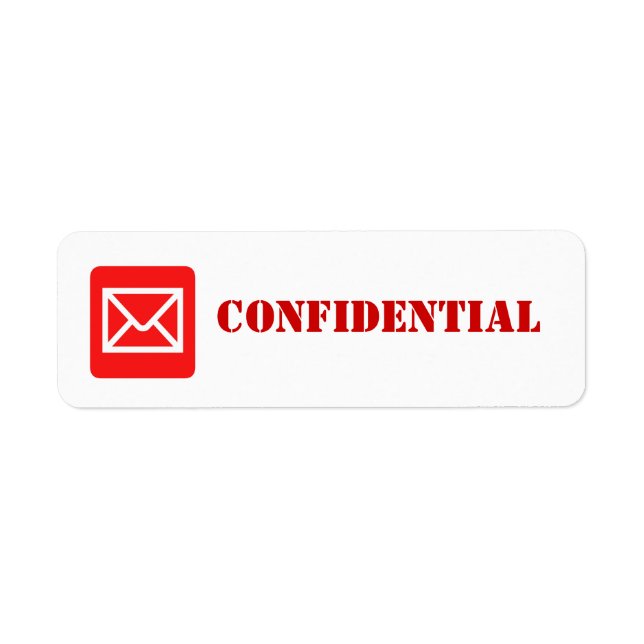 Etiqueta de advertencia secreta superior confidenc (Frente)