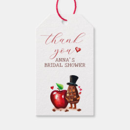 Etiqueta de agradecimiento a la ducha de novia de