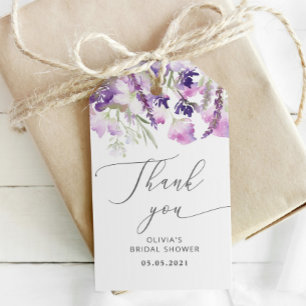 Etiqueta de agradecimiento a la novia Lilac