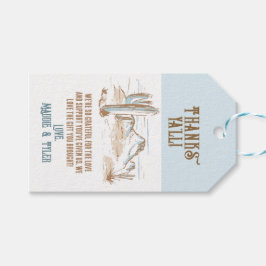 Etiqueta de agradecimiento al desierto de Cowboy