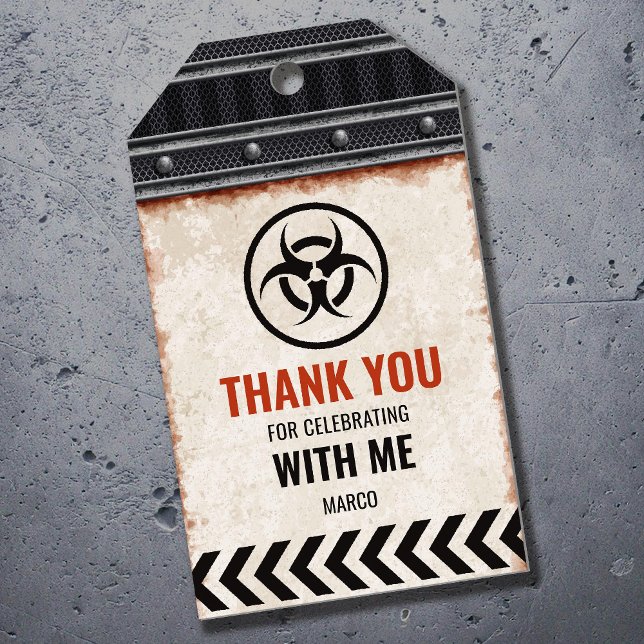 Etiqueta de agradecimiento con rejilla metálica y  (Subido por el creador)