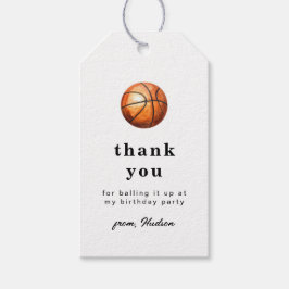 Etiqueta de agradecimiento de baloncesto
