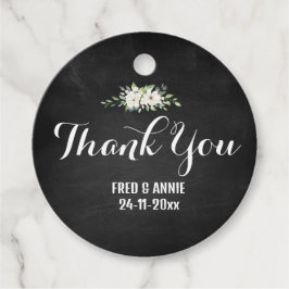 Etiqueta de agradecimiento de boda
