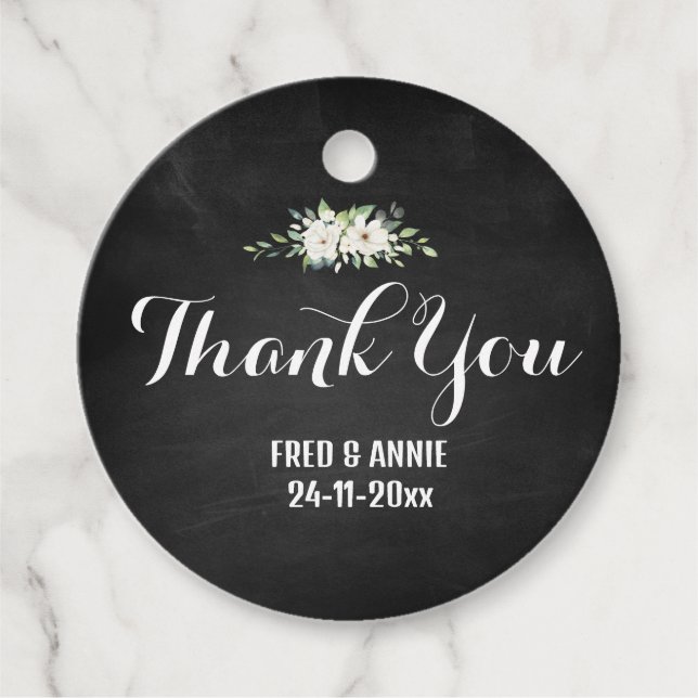 Etiqueta de agradecimiento de boda (Anverso)