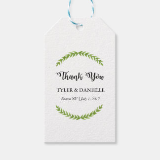 Etiqueta de agradecimiento de boda