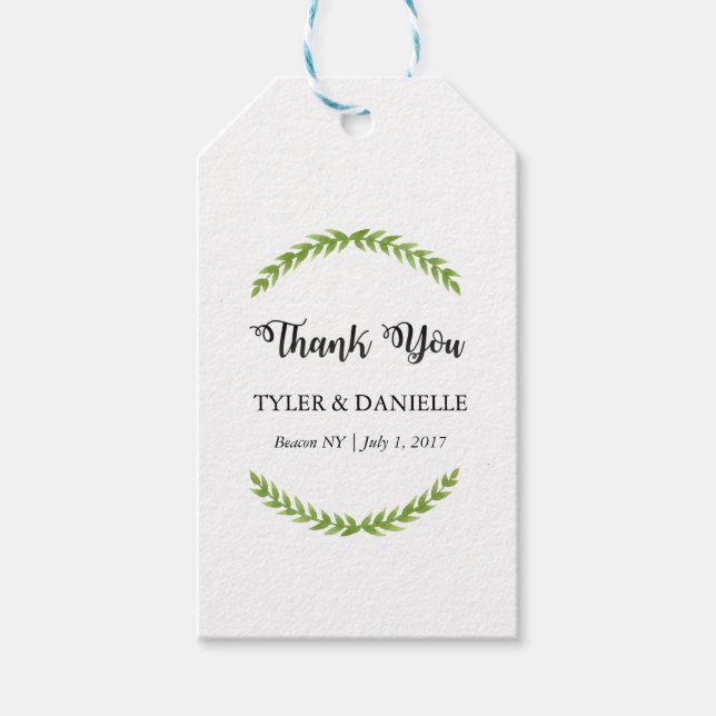 Etiqueta de agradecimiento de boda (Anverso)