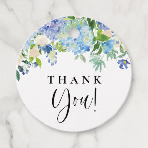 Etiqueta de agradecimiento de boda de Hortensias A