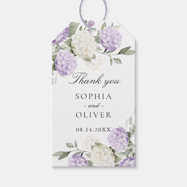 Etiqueta de agradecimiento de boda de verde horten (Anverso)