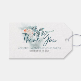 Etiqueta de agradecimiento de boda | Tipografía de