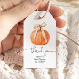 Etiqueta de agradecimiento de Bow Baby Shower