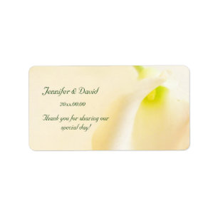 Etiqueta de agradecimiento de Calla Lily