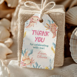 Etiqueta de agradecimiento de cumpleaños de niña a