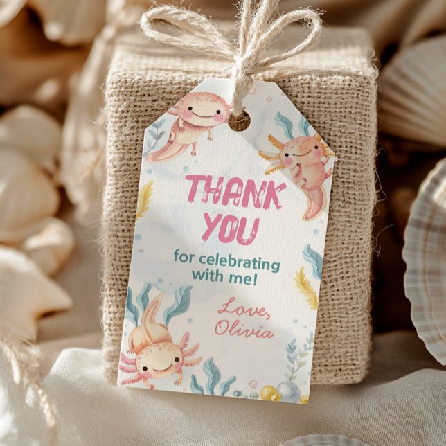 Etiqueta de agradecimiento de cumpleaños de niña a (Subido por el creador)