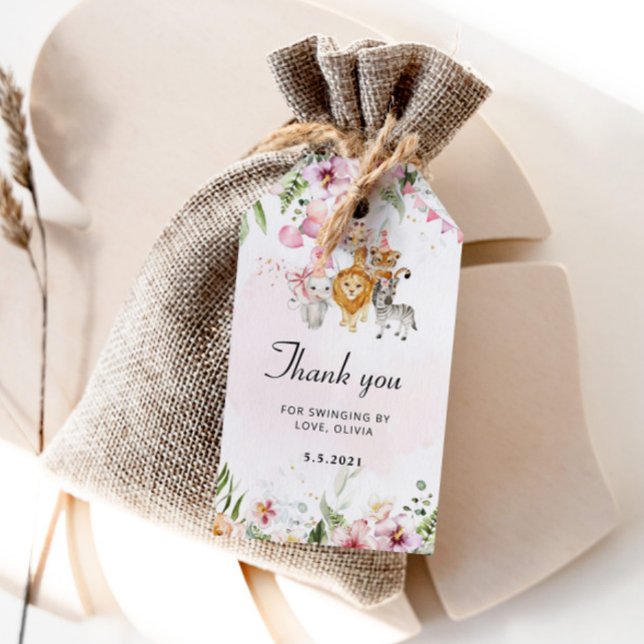 Etiqueta de agradecimiento de cumpleaños Floral Sa (Subido por el creador)