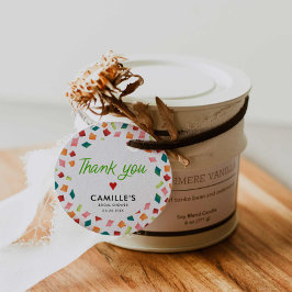 Etiqueta de agradecimiento de Fiesta Mexicana