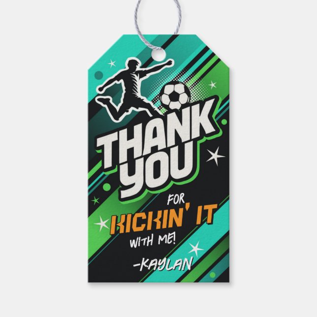 Etiqueta de agradecimiento de fútbol (Anverso)