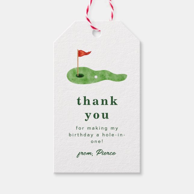 Etiqueta de agradecimiento de golf (Anverso)