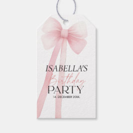 Etiqueta de agradecimiento de lazo rosa