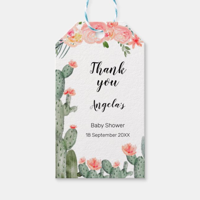 Etiqueta de agradecimiento de Peach Modern. (Anverso)