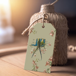 Etiqueta de agradecimiento de regalo botánico vint