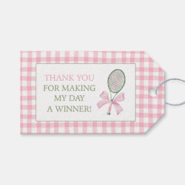Etiqueta de agradecimiento de regalo de tenis de g