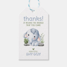 Etiqueta de agradecimiento de Shy Guy