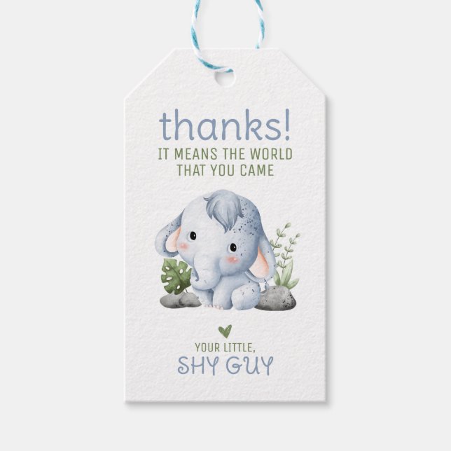 Etiqueta de agradecimiento de Shy Guy (Anverso)