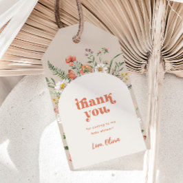 Etiqueta de agradecimiento de Wildflower Baby Show