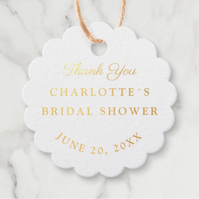 etiqueta de agradecimiento dorada con roble otoñal (Anverso)