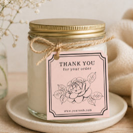 Etiqueta de agradecimiento Elegant Rose para peque