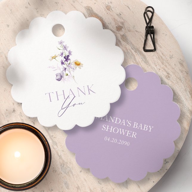 Etiqueta de agradecimiento floral elegante (Subido por el creador)