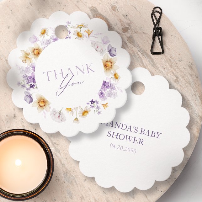 Etiqueta de agradecimiento floral elegante (Subido por el creador)