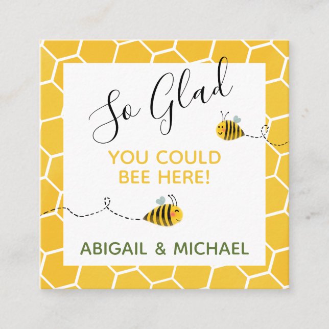 Etiqueta de agradecimiento para abeja bumblebee de (Anverso)
