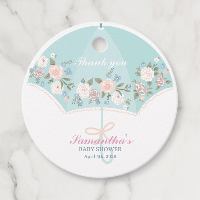Etiqueta de agradecimiento para Baby Shower (Anverso)