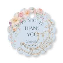 Etiqueta de agradecimiento para baby shower Blue G