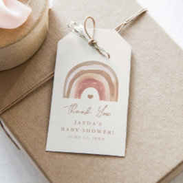 Etiqueta de agradecimiento para baby shower boho a