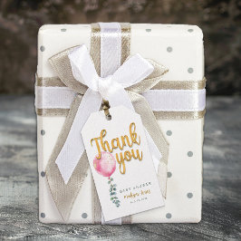 Etiqueta de agradecimiento para baby shower con gl