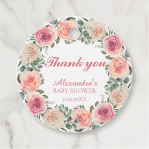 Etiqueta de agradecimiento para baby shower con ma