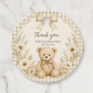 Etiqueta de agradecimiento para baby shower con os