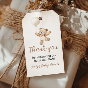 Etiqueta de agradecimiento para baby shower de glo