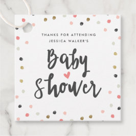 Etiqueta de agradecimiento para baby shower de niñ