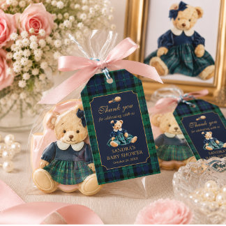 Etiqueta de agradecimiento para baby shower de niñ