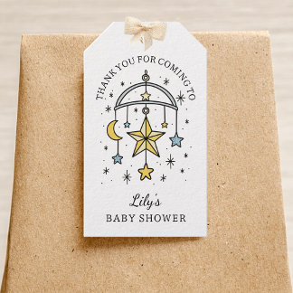Etiqueta de agradecimiento para baby shower de niñ