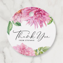 Etiqueta de agradecimiento para baby shower Flor d