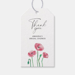 Etiqueta de agradecimiento para baby shower floral