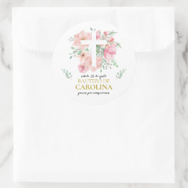 Etiqueta de agradecimiento para bautizo